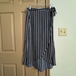 Striped Navy Blue and White Women's Skirt